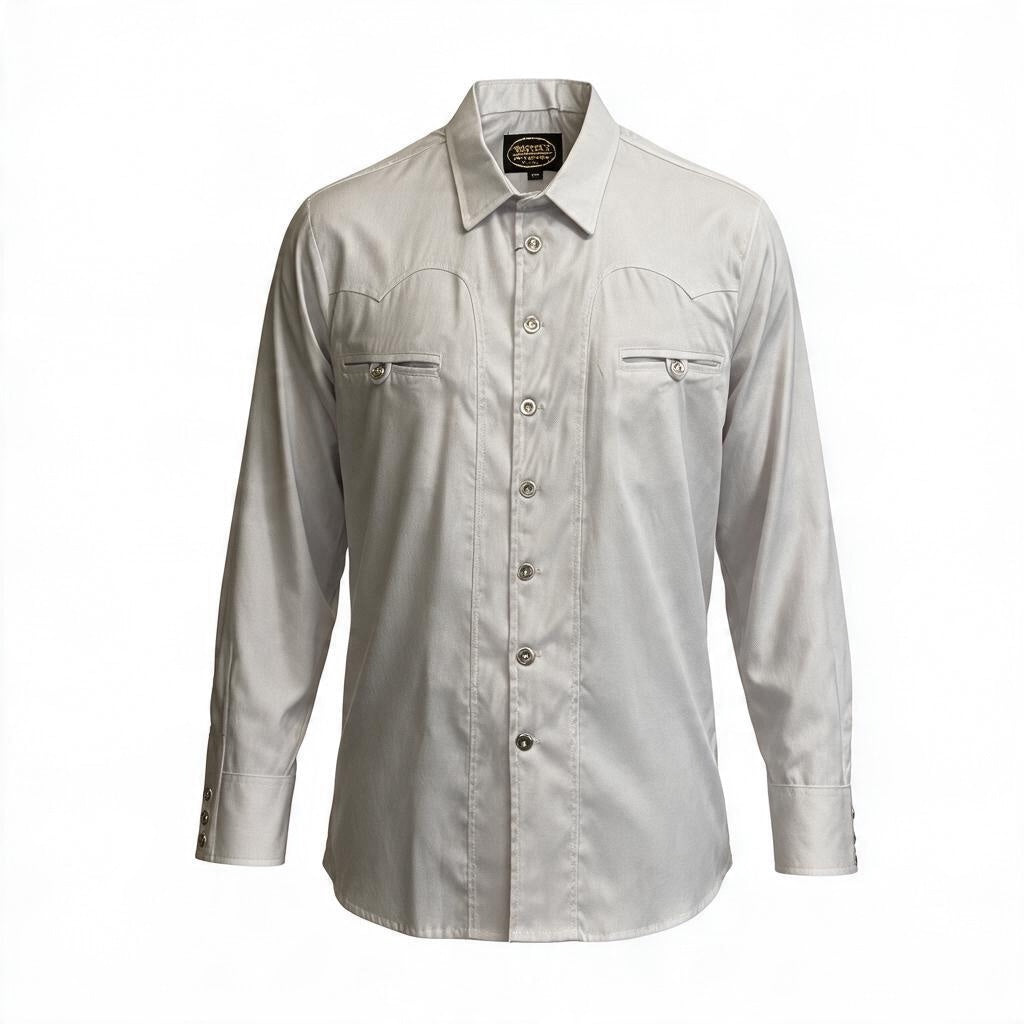 Solida Blanca Boton Metalico
