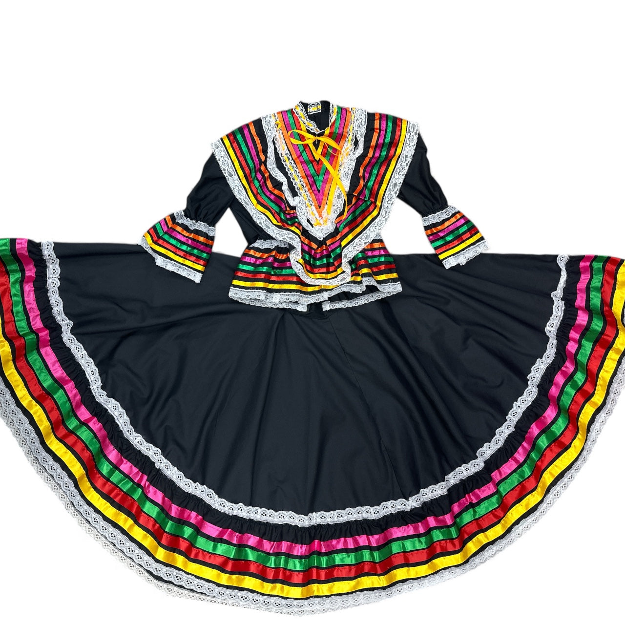 Falda y Blusa Jalisco Negro