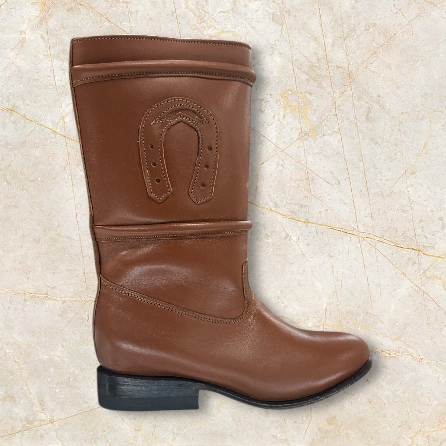 Bota Escaramuza Niña Piel Nogal