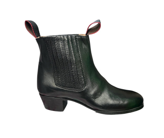 Colonial Botin Folklorico Negro