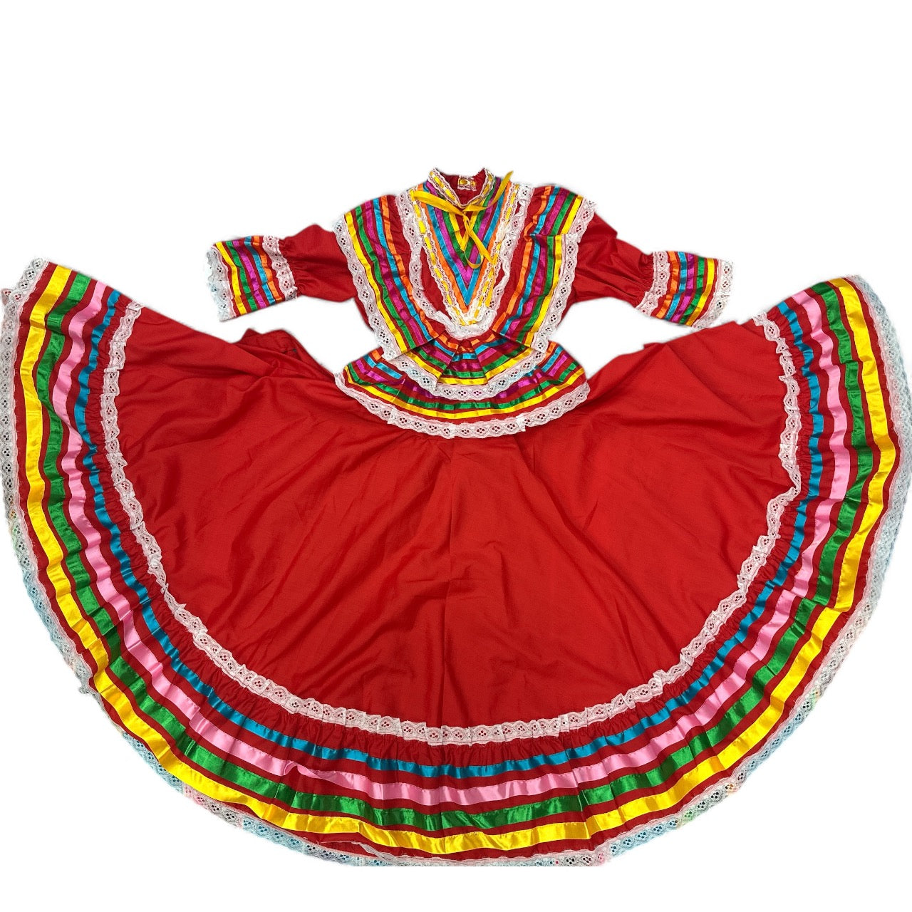 Falda y Blusa Jalisco Rojo
