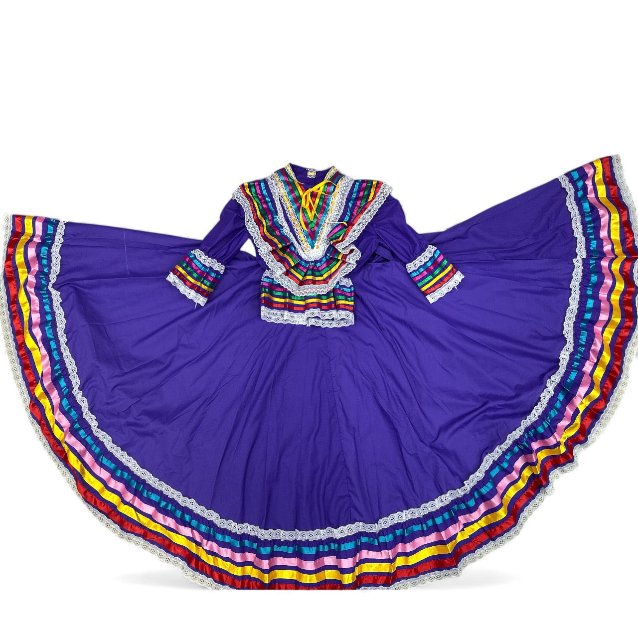 Falda y Blusa Jalisco Morado