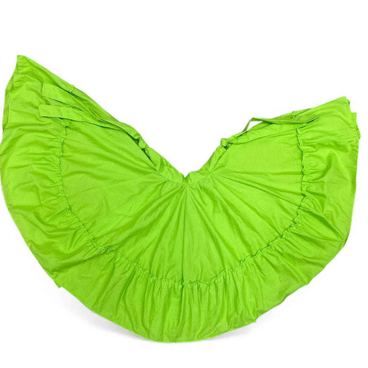 Falda Folklorica Verde Limon